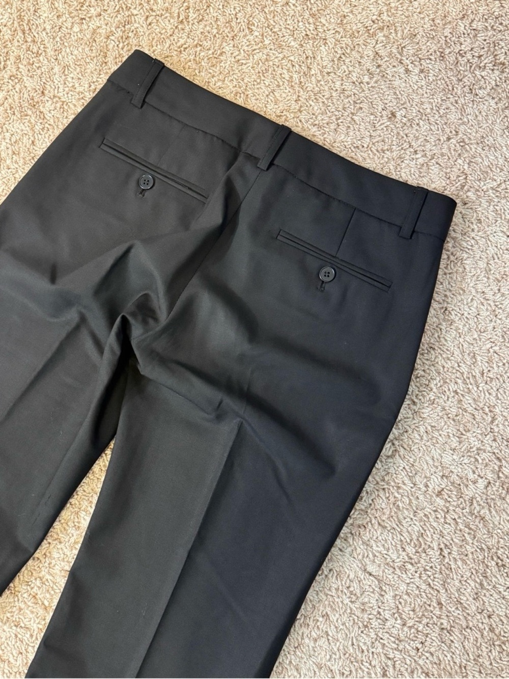 Theory Womens Low-Rise Flared Wool Stretch Charcoal Trouser Dress Pants Size 2 - Picture 7 of 13